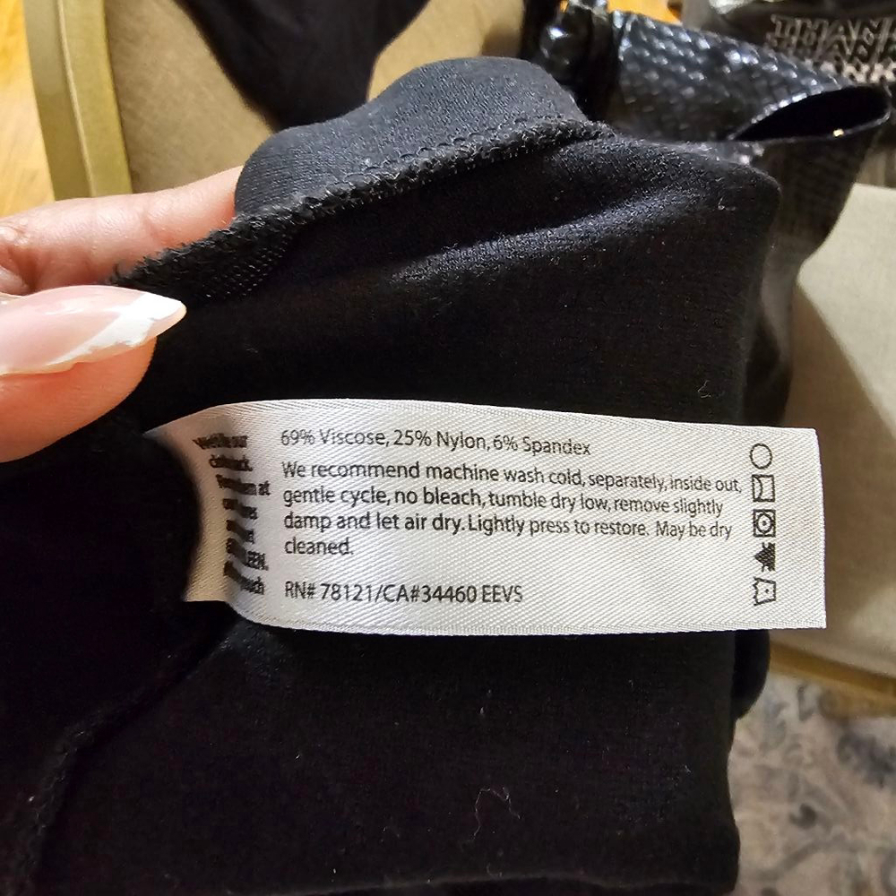 Eileen Fisher Petite Black Ponte Pants Large - Picture 8 of 8